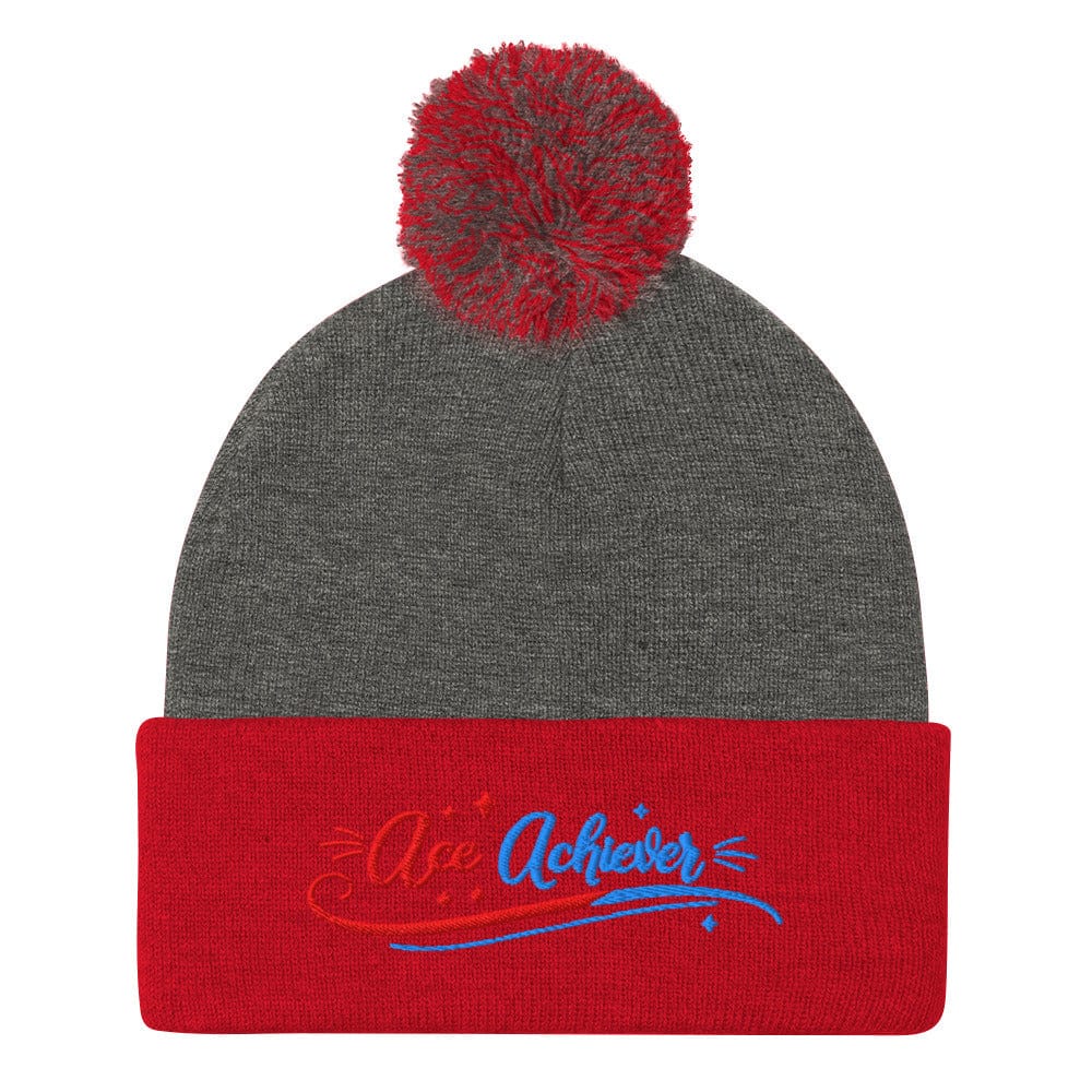 Ace Achiever Embroidered Golf Pom-Pom Beanie - Funny Golf Tee by Swing Epic