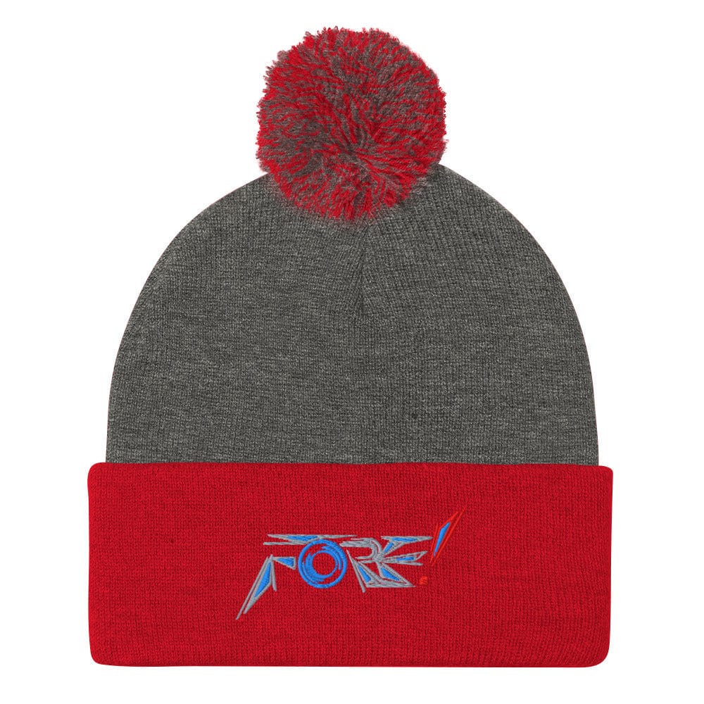 FORE! Unique Geometric Design Embroidered Golf Pom-Pom Beanie - Funny Golf Tee by Swing Epic