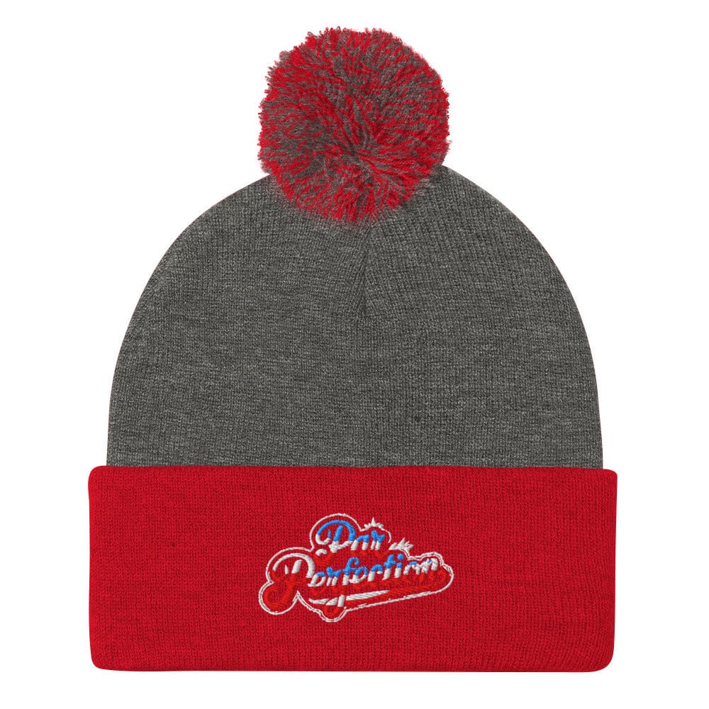 Par Perfection Embroidered Golf Pom-Pom Beanie - Funny Golf Tee by Swing Epic