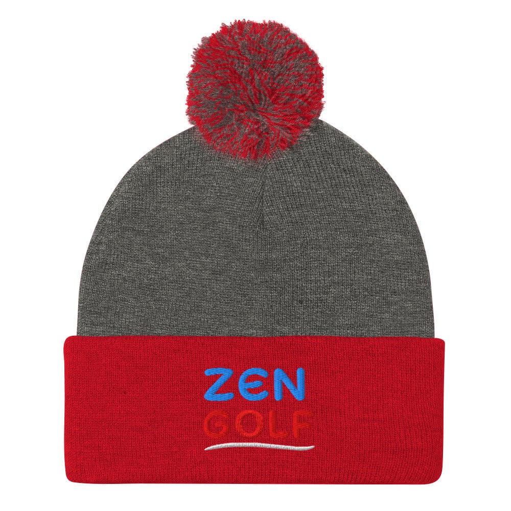 Zen Golf Embroidered Golf Pom-Pom Beanie - Funny Golf Tee by Swing Epic