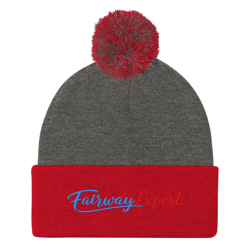Fairway Expert Fun Embroidered Golf Pom-Pom Beanie - Funny Golf Tee by Swing Epic