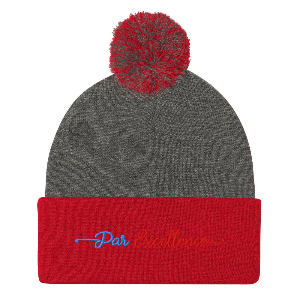 Par Excellence Embroidered Golf Pom-Pom Beanie - Funny Golf Tee by Swing Epic