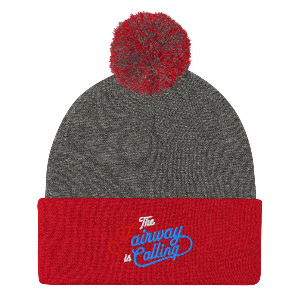 The Fairway is Calling Embroidered Golf Pom-Pom Beanie - Funny Golf Tee by Swing Epic