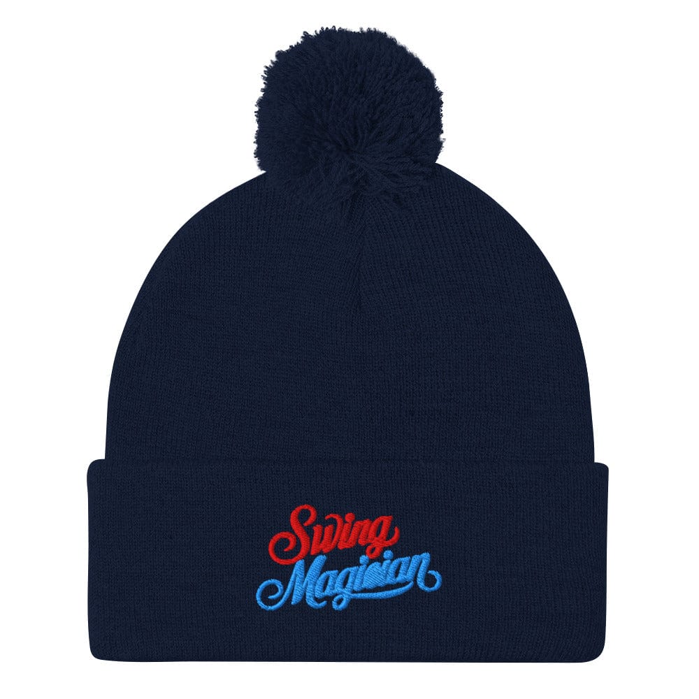 Swing Magician Embroidered Golf Pom-Pom Beanie - Funny Golf Tee by Swing Epic