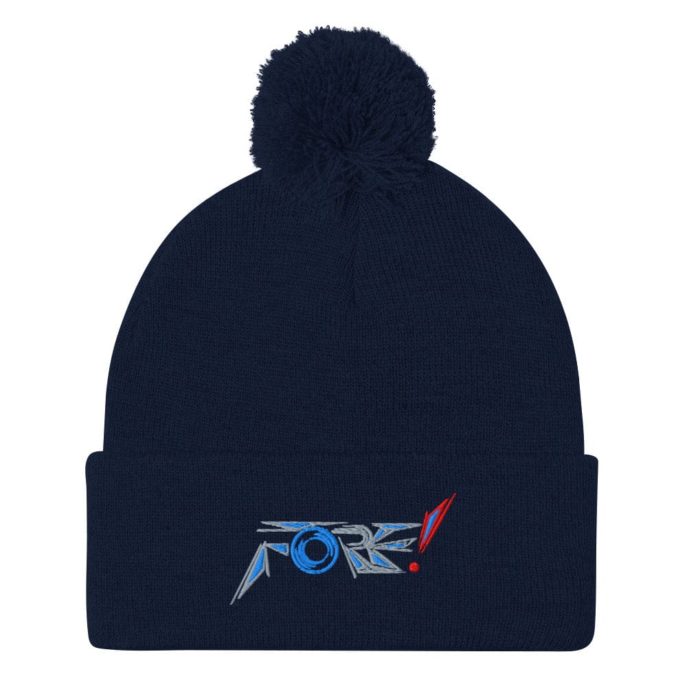 FORE! Unique Geometric Design Embroidered Golf Pom-Pom Beanie - Funny Golf Tee by Swing Epic