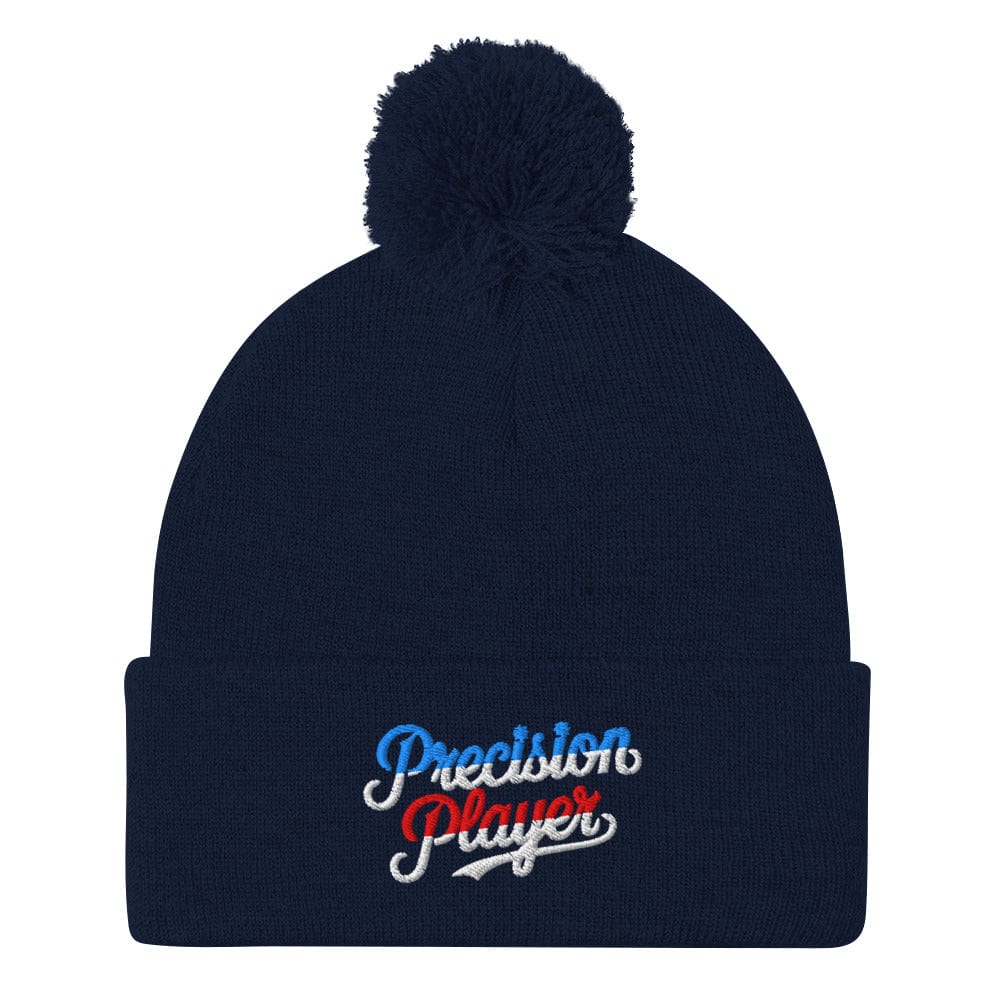 Precision Player Fun Embroidered Golf Pom-Pom Beanie - Funny Golf Tee by Swing Epic