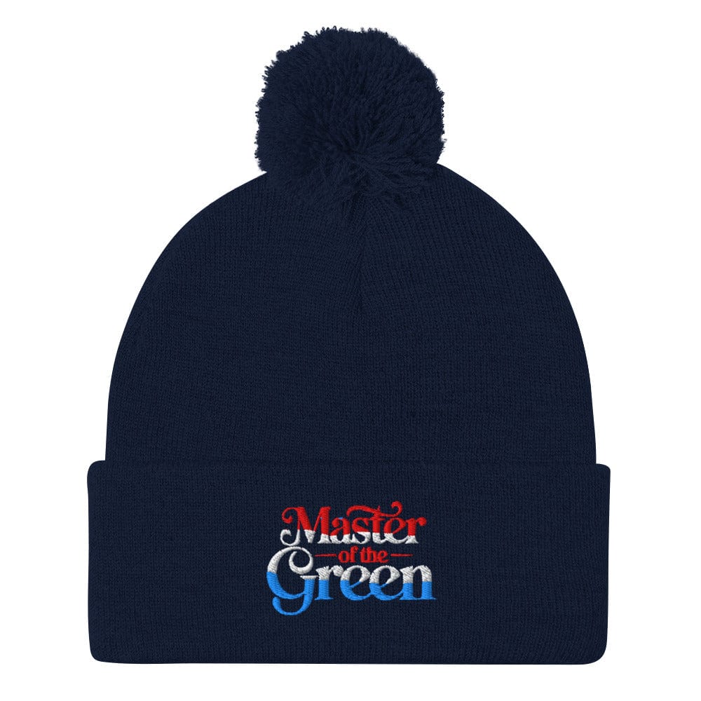 Master of the Green Fun Embroidered Golf Pom-Pom Beanie - Funny Golf Tee by Swing Epic