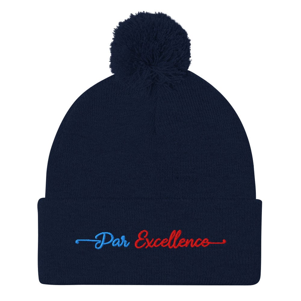 Par Excellence Embroidered Golf Pom-Pom Beanie - Funny Golf Tee by Swing Epic