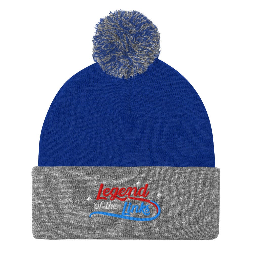 Legend of the Links Embroidered Golf Pom-Pom Beanie - Funny Golf Tee by Swing Epic