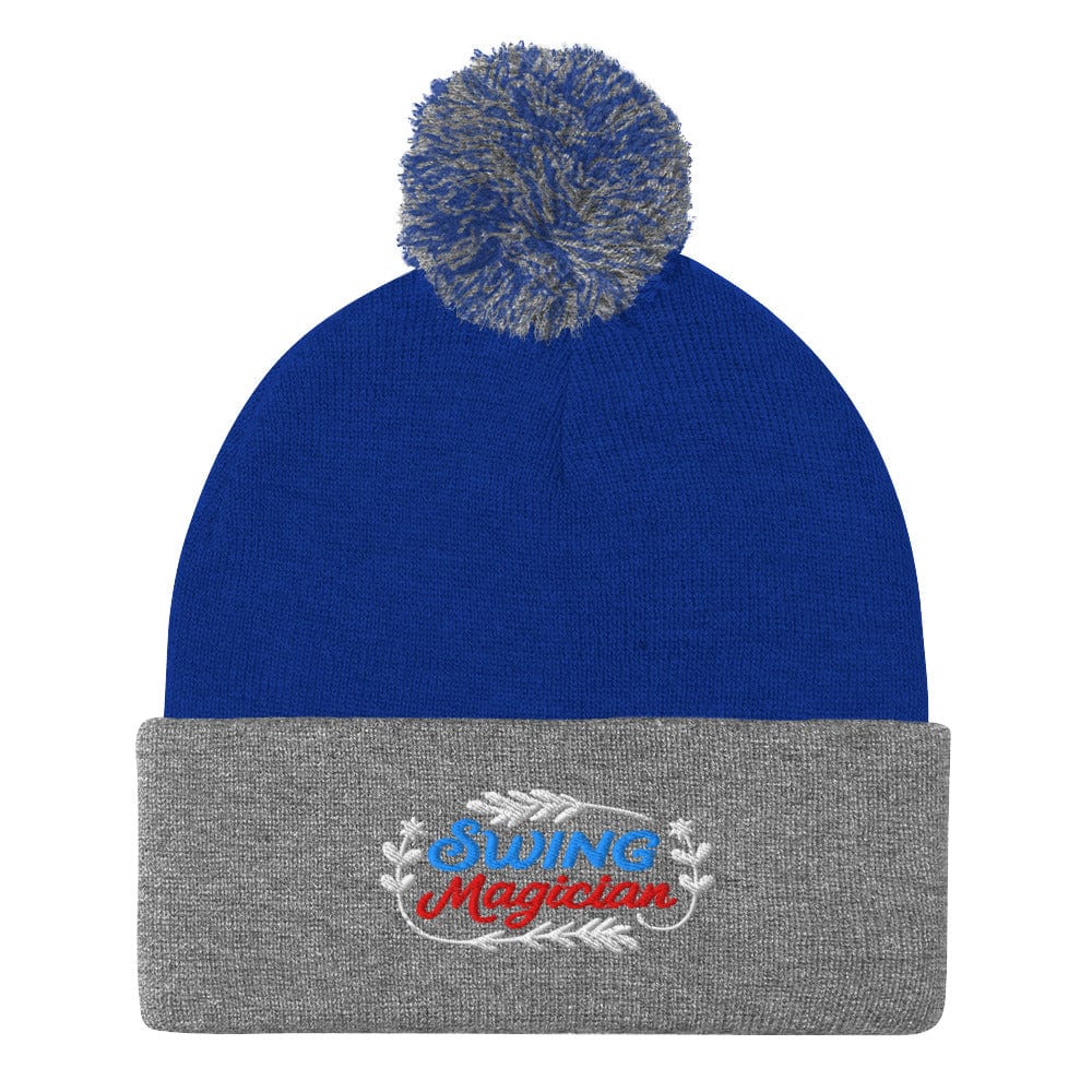 Swing Magician Enchanting Embroidered Golf Pom-Pom Beanie - Funny Golf Tee by Swing Epic