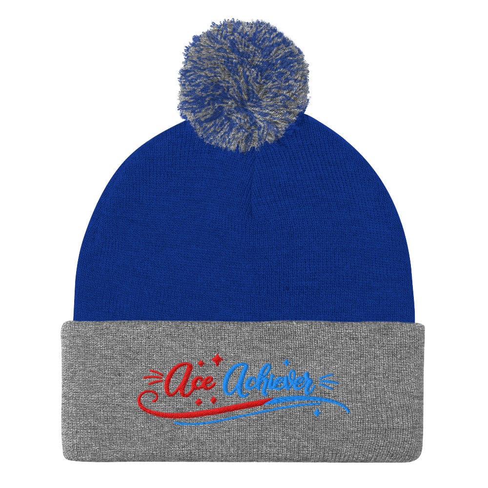 Ace Achiever Embroidered Golf Pom-Pom Beanie - Funny Golf Tee by Swing Epic
