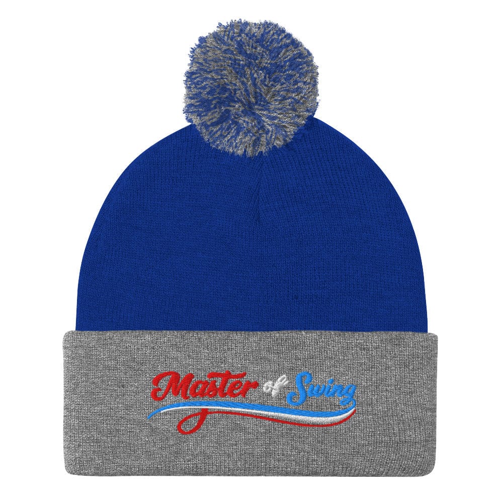 Master of Swing Embroidered Golf Pom-Pom Beanie - Funny Golf Tee by Swing Epic