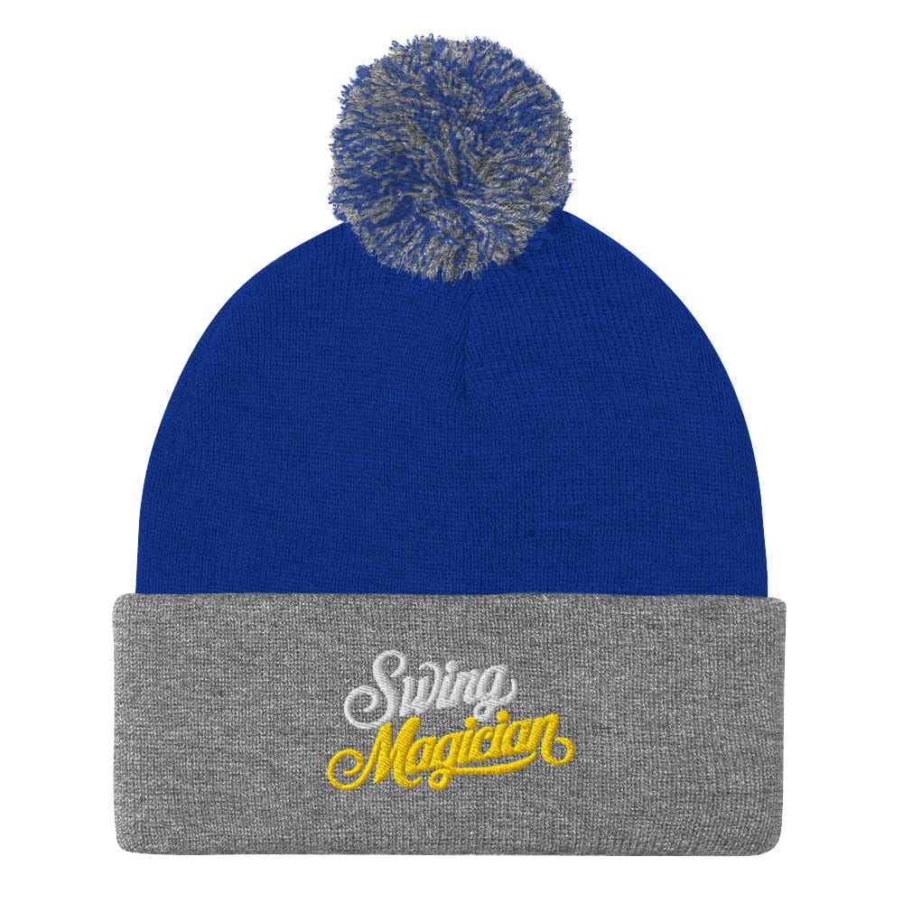 Swing Magician Embroidered Golf Pom-Pom Beanie - Funny Golf Tee by Swing Epic