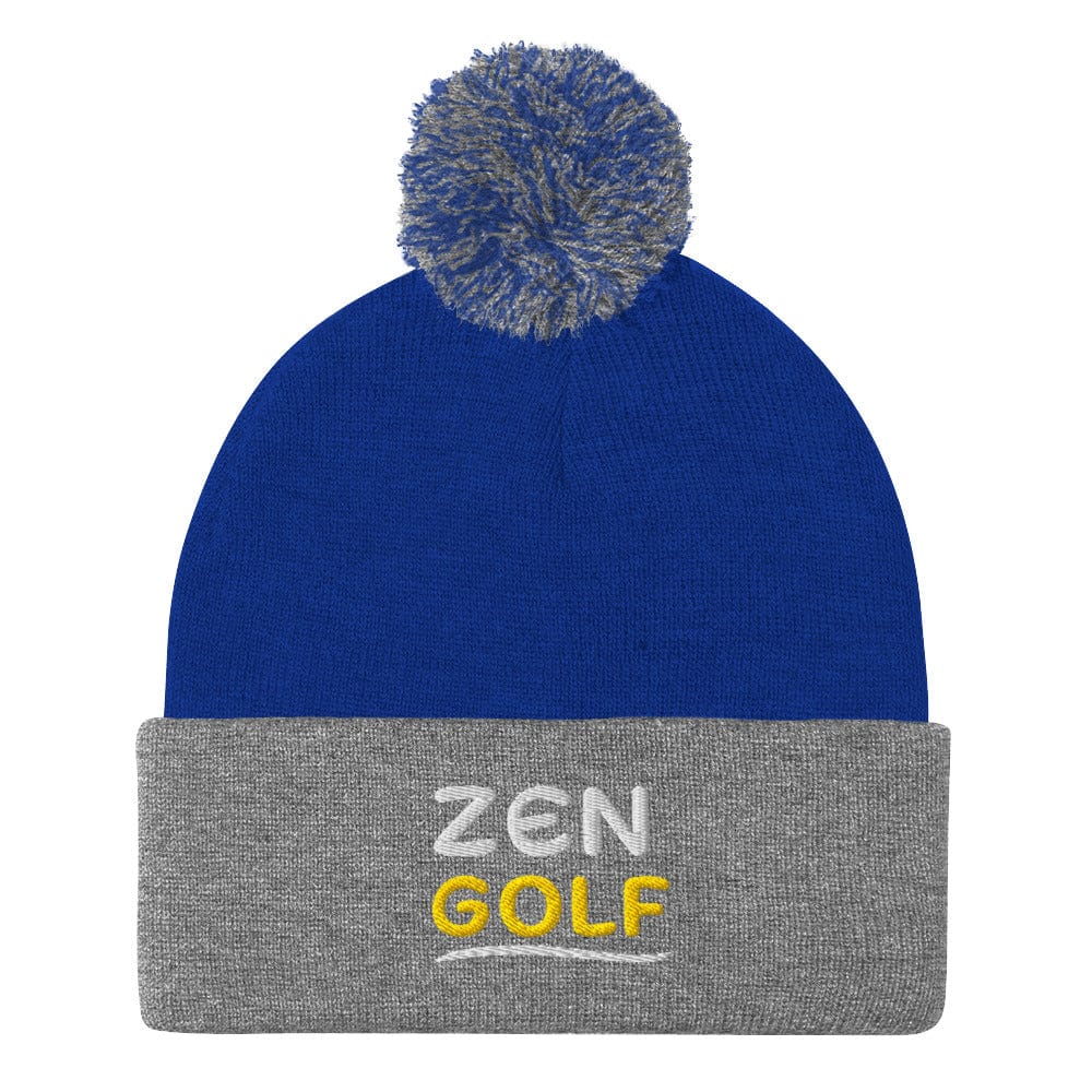 Zen Golf Embroidered Golf Pom-Pom Beanie - Funny Golf Tee by Swing Epic