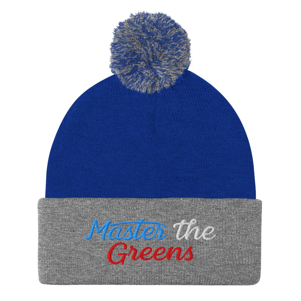 Master the Greens Embroidered Golf Pom-Pom Beanie - Funny Golf Tee by Swing Epic