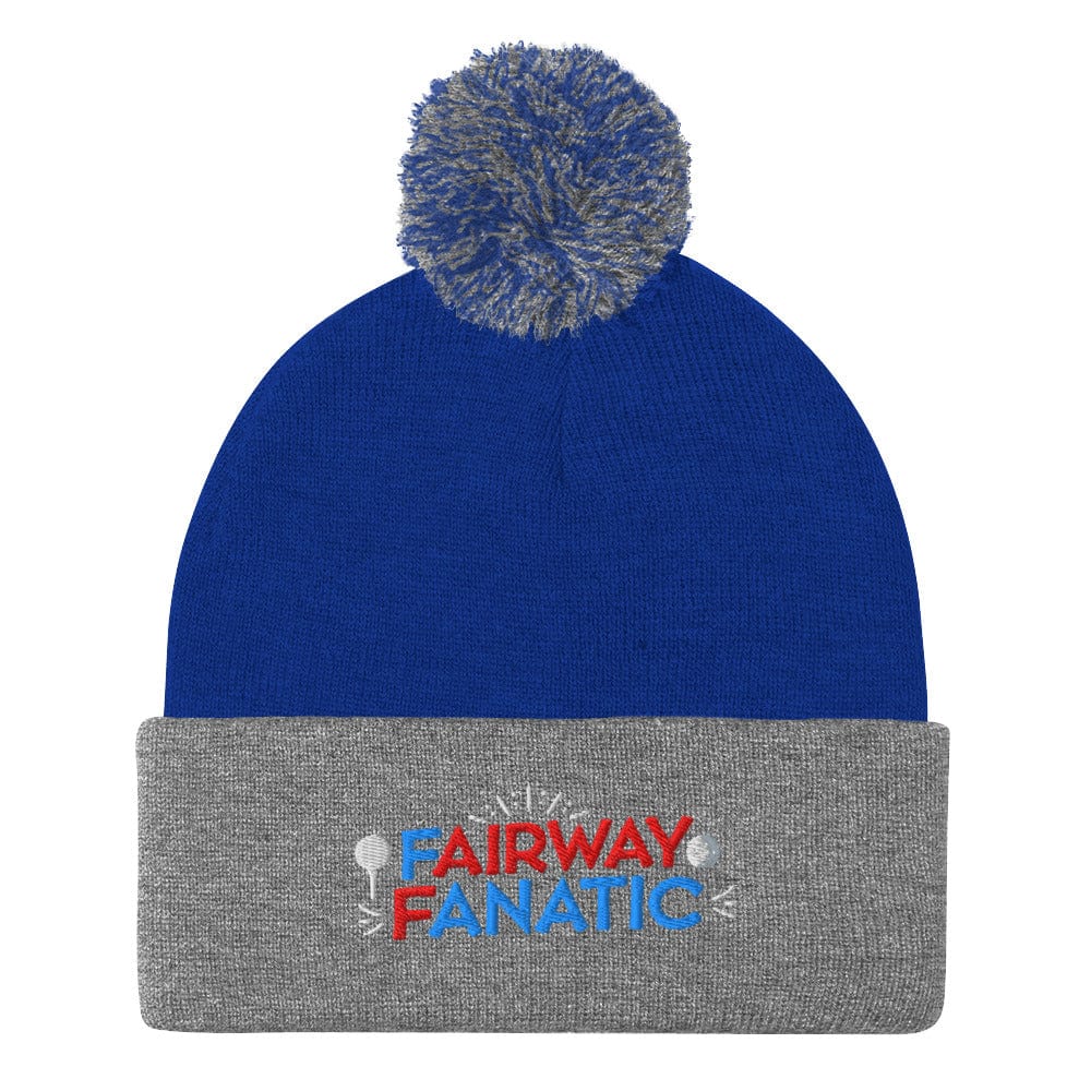 Fairway Fanatic Embroidered Golf Pom-Pom Beanie - Funny Golf Tee by Swing Epic