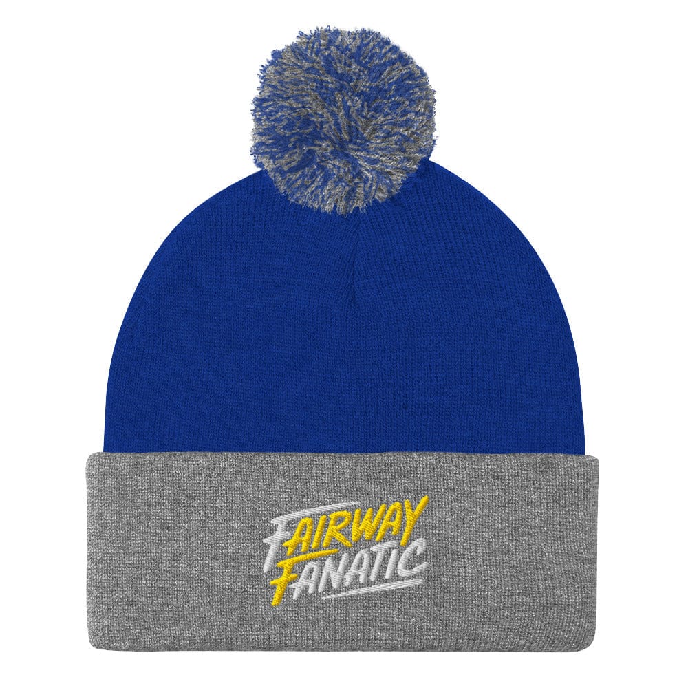 Fairway Fanatic Embroidered Golf Pom-Pom Beanie - Funny Golf Tee by Swing Epic