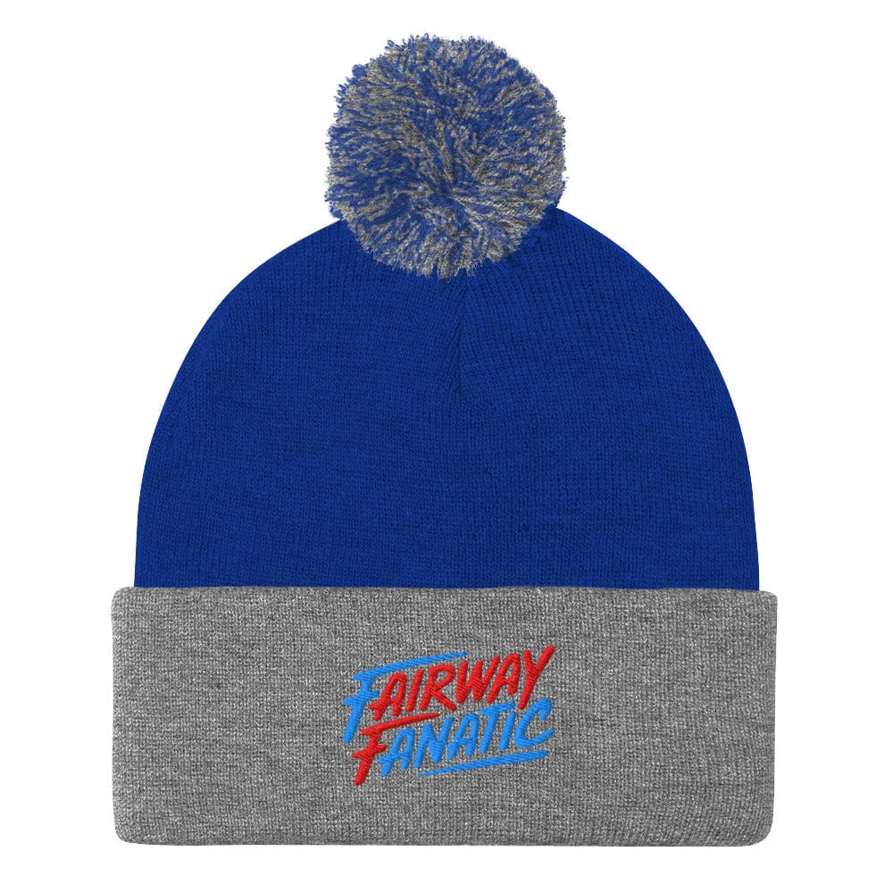 Fairway Fanatic Embroidered Golf Pom-Pom Beanie - Funny Golf Tee by Swing Epic