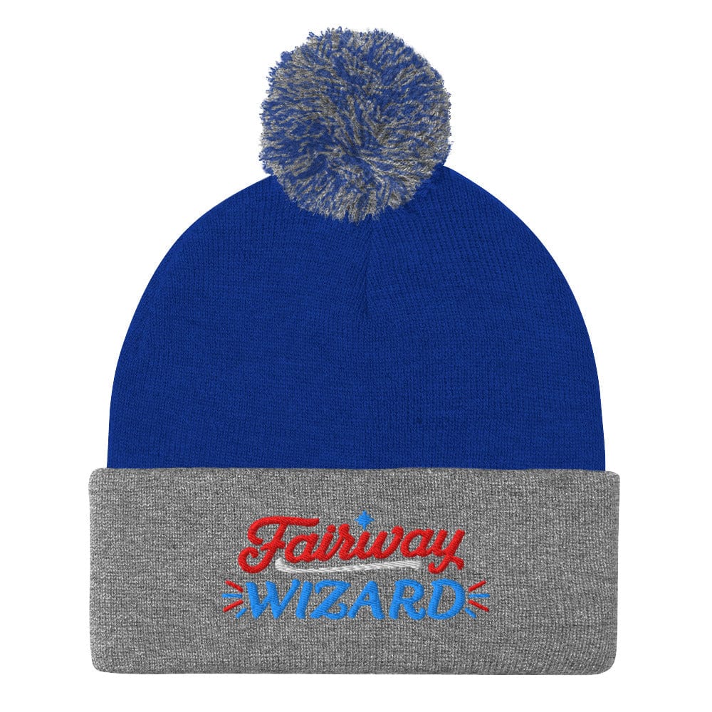 Fairway Wizard Embroidered Golf Pom-Pom Beanie - Funny Golf Tee by Swing Epic