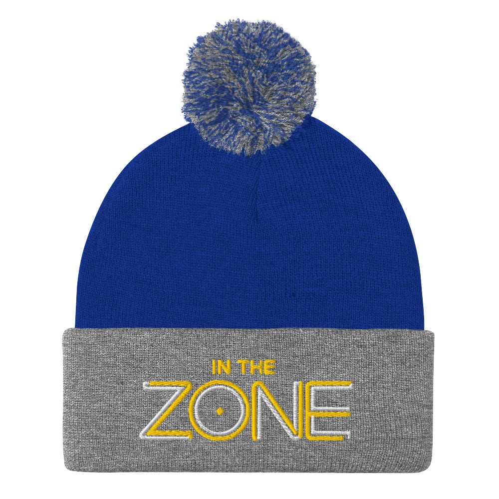 In the Zone Embroidered Golf Pom-Pom Beanie - Funny Golf Tee by Swing Epic