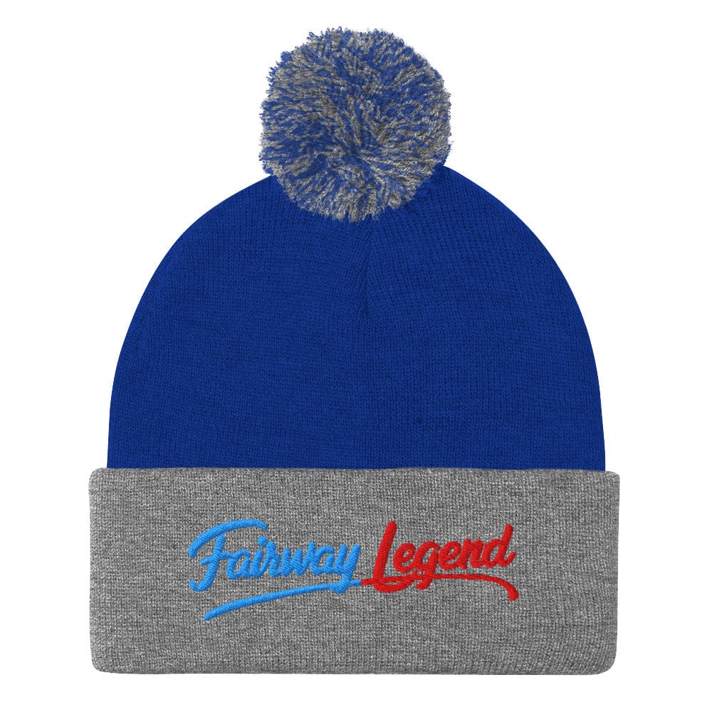 Fairway Legend Fun Embroidered Golf Pom-Pom Beanie - Funny Golf Tee by Swing Epic