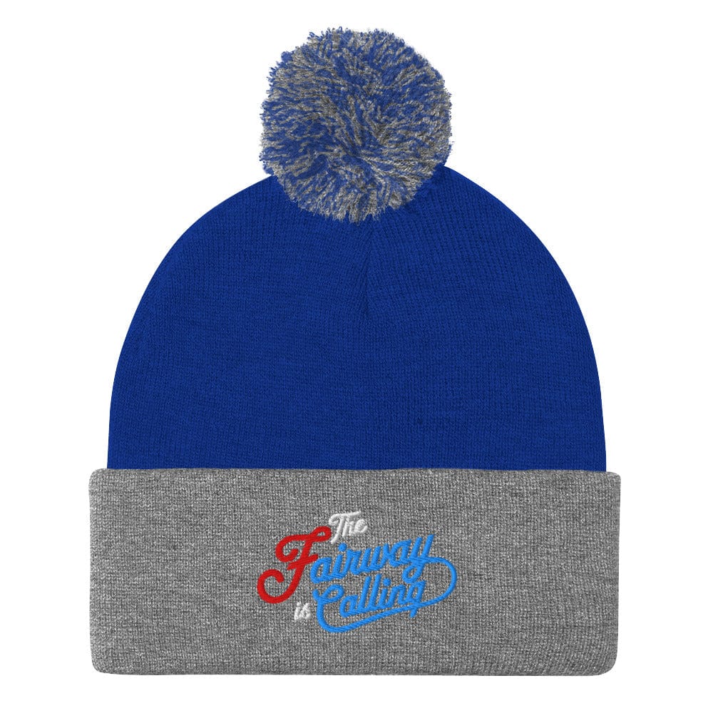 The Fairway is Calling Embroidered Golf Pom-Pom Beanie - Funny Golf Tee by Swing Epic