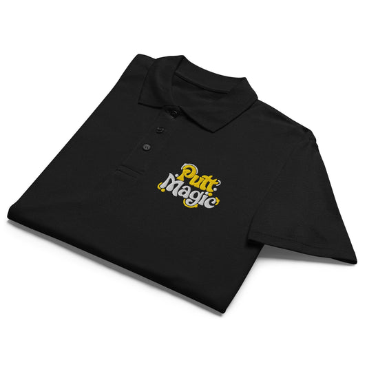 Putt Magic Embroidered Golf Pique Polo Shirt
