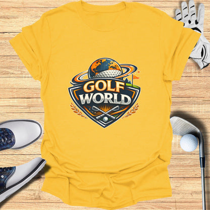 Golf World Graphic Printed Sports Tee Shirt
