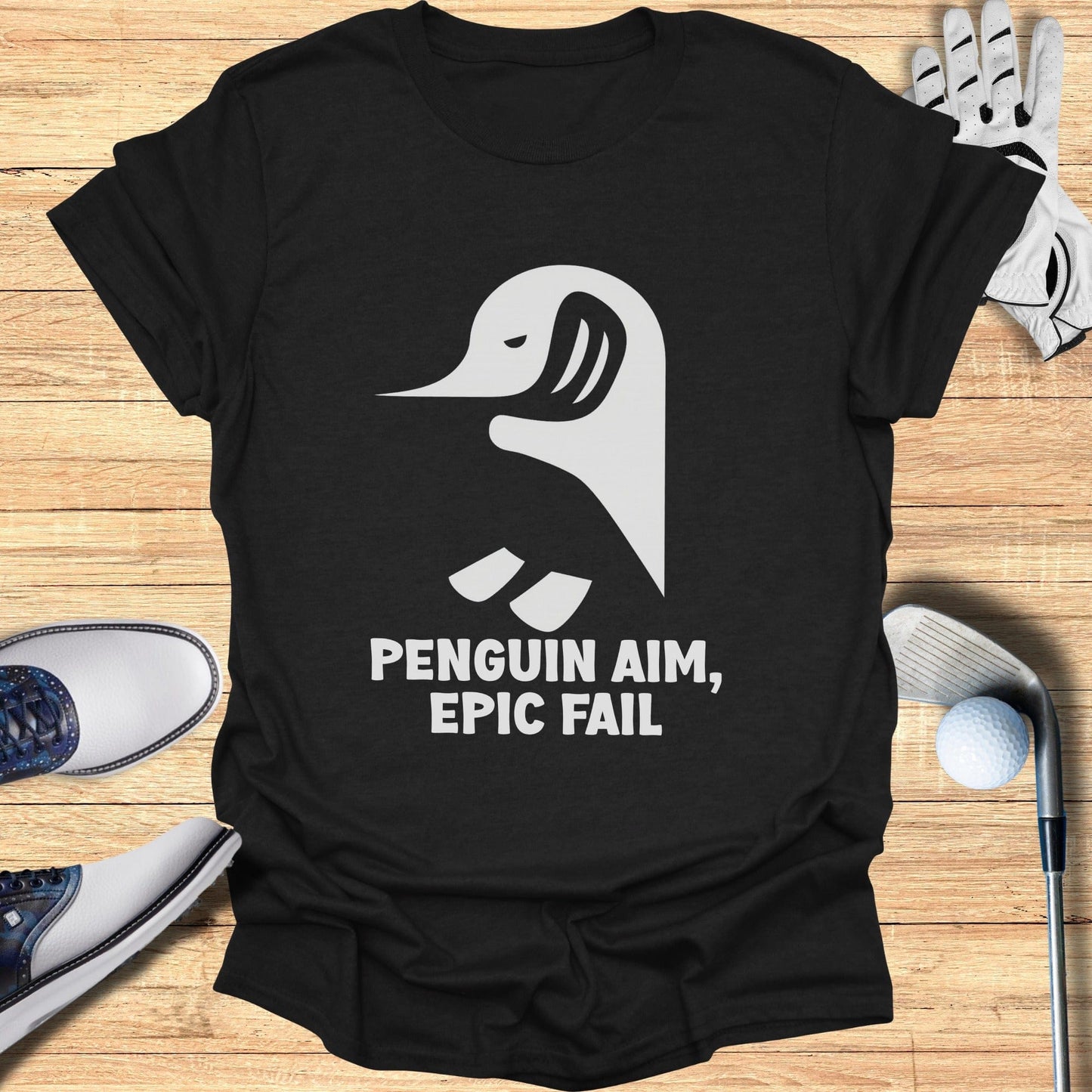 Penguin Aim Epic Fail Funny Graphic Tee product