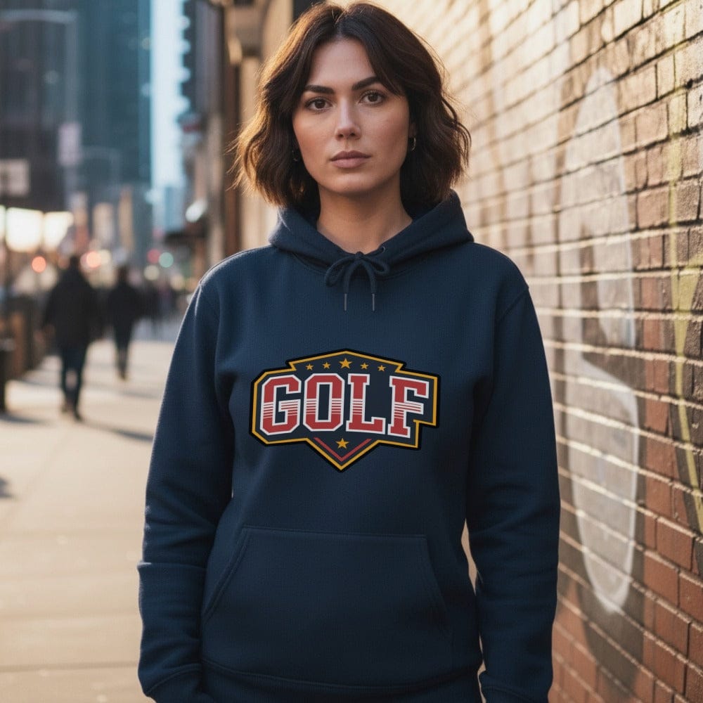 Bold GOLF Emblem Design Hoodie