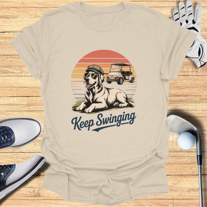 Keep Swinging Labrador T-Shirt - Funny Golf Tee by Swing Epic