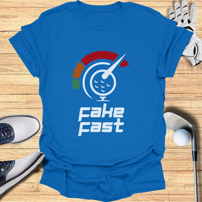Fake Fast Graphic Golf Themed Shirt for Fans