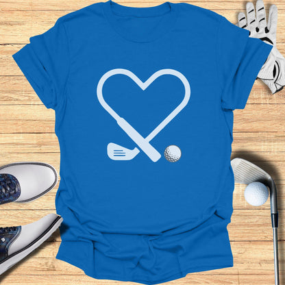 Golf Heartbeat Design T-Shirt