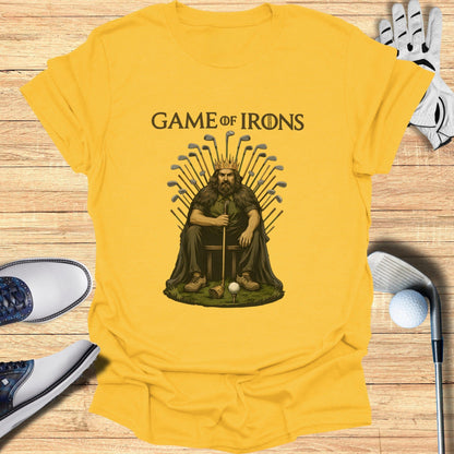 Game of Irons King Graphic Golf Themed T-shirt