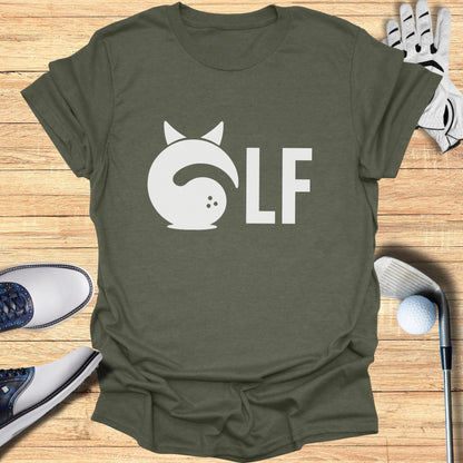 Funny Fox Golf Graphic Unisex Green T-Shirt product