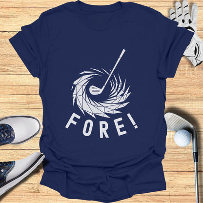 Golf Themed FORE T-shirt for Sports Enthusiasts