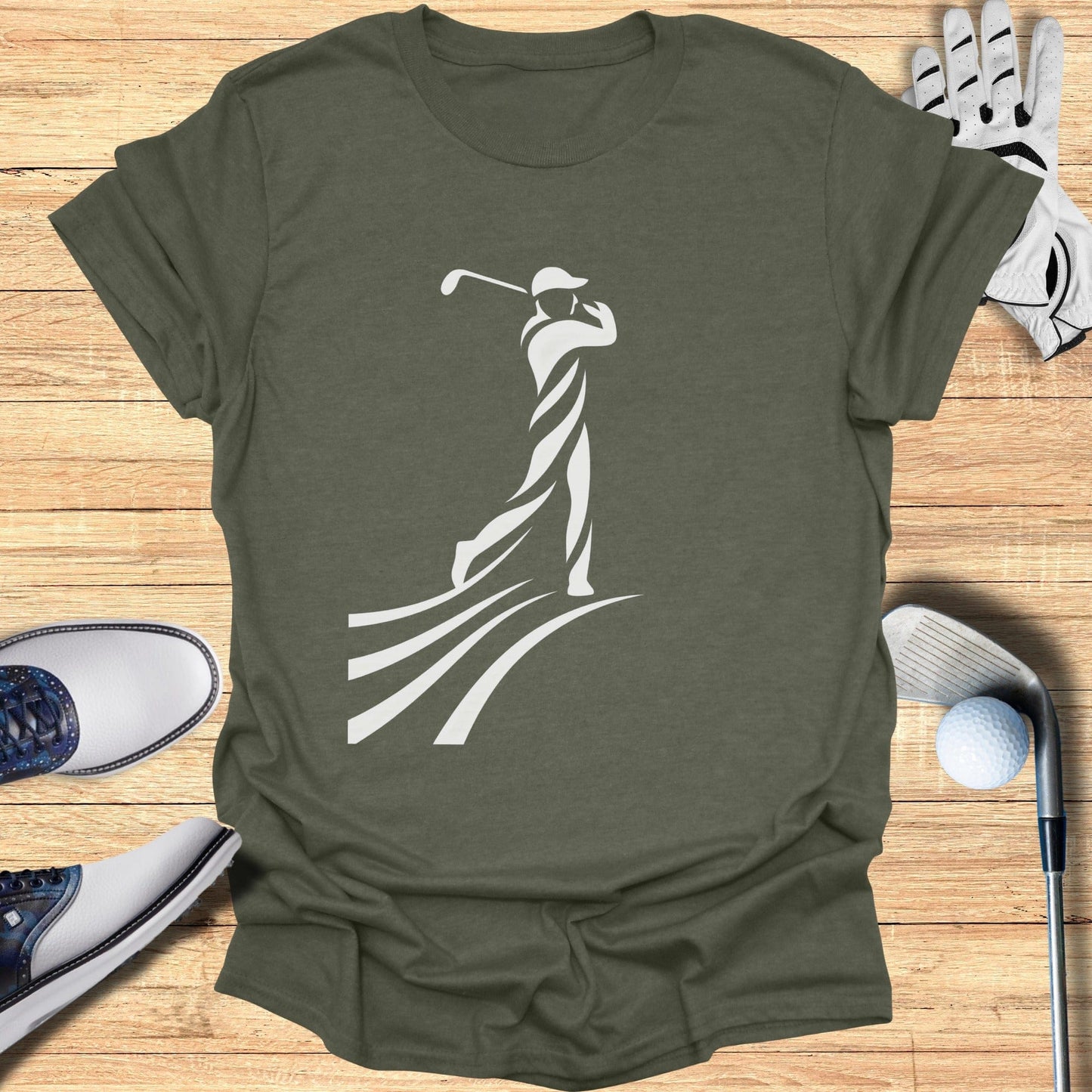 Golf Swing Graphic Print T-shirt for Golf Lovers