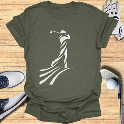 Golf Swing Graphic Print T-shirt for Golf Lovers