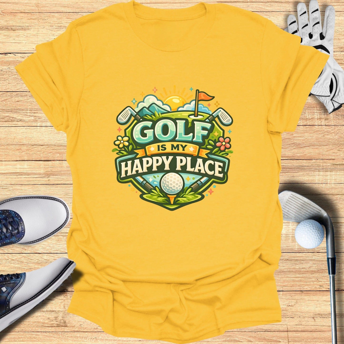 Golf Is My Happy Place Graphic T-Shirt