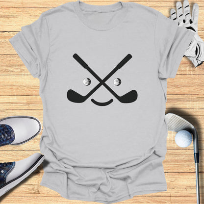 Smiling Golf Club Design Shirt Golf Apparel