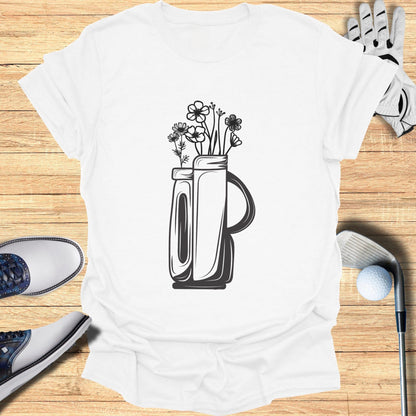 Golfing Design with Flower Vase Graphic Tee product
