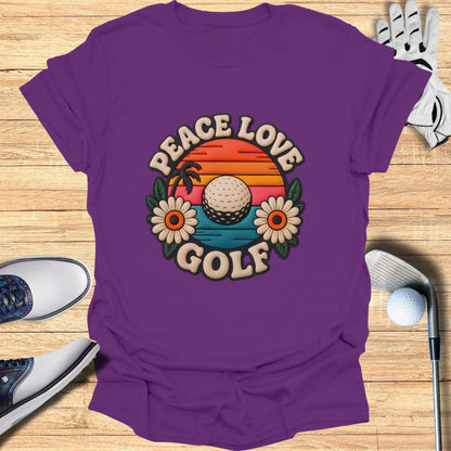 Peace Love Golf Graphic Tee Summer Vibes T-Shirt