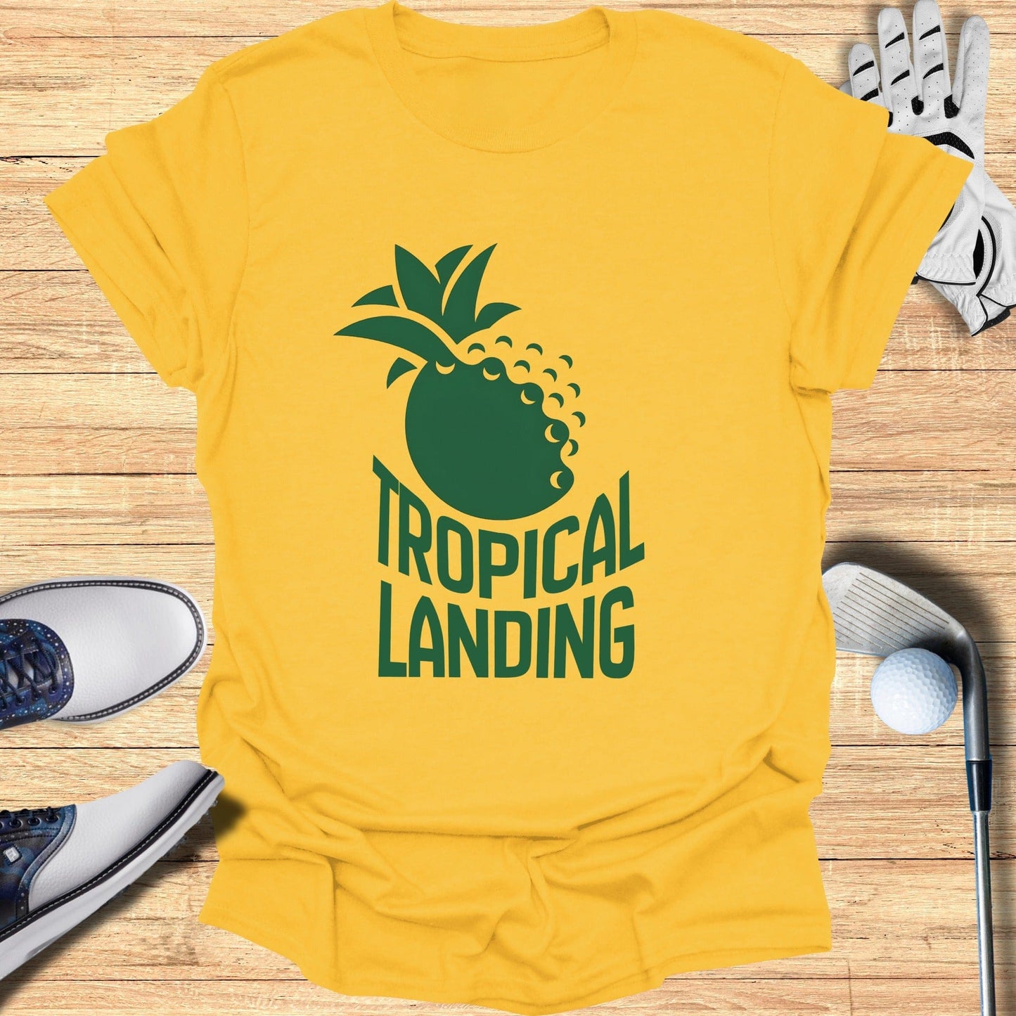 Tropical Landing Graphic T-Shirt with Pineapple Design