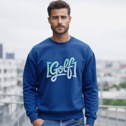 Golf Sweatshirt in Blue with Stylish Graphic Design