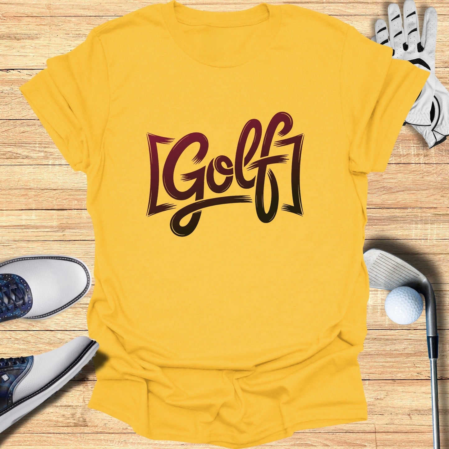 Stylish Graphic Tee Featuring Bold Golf Design