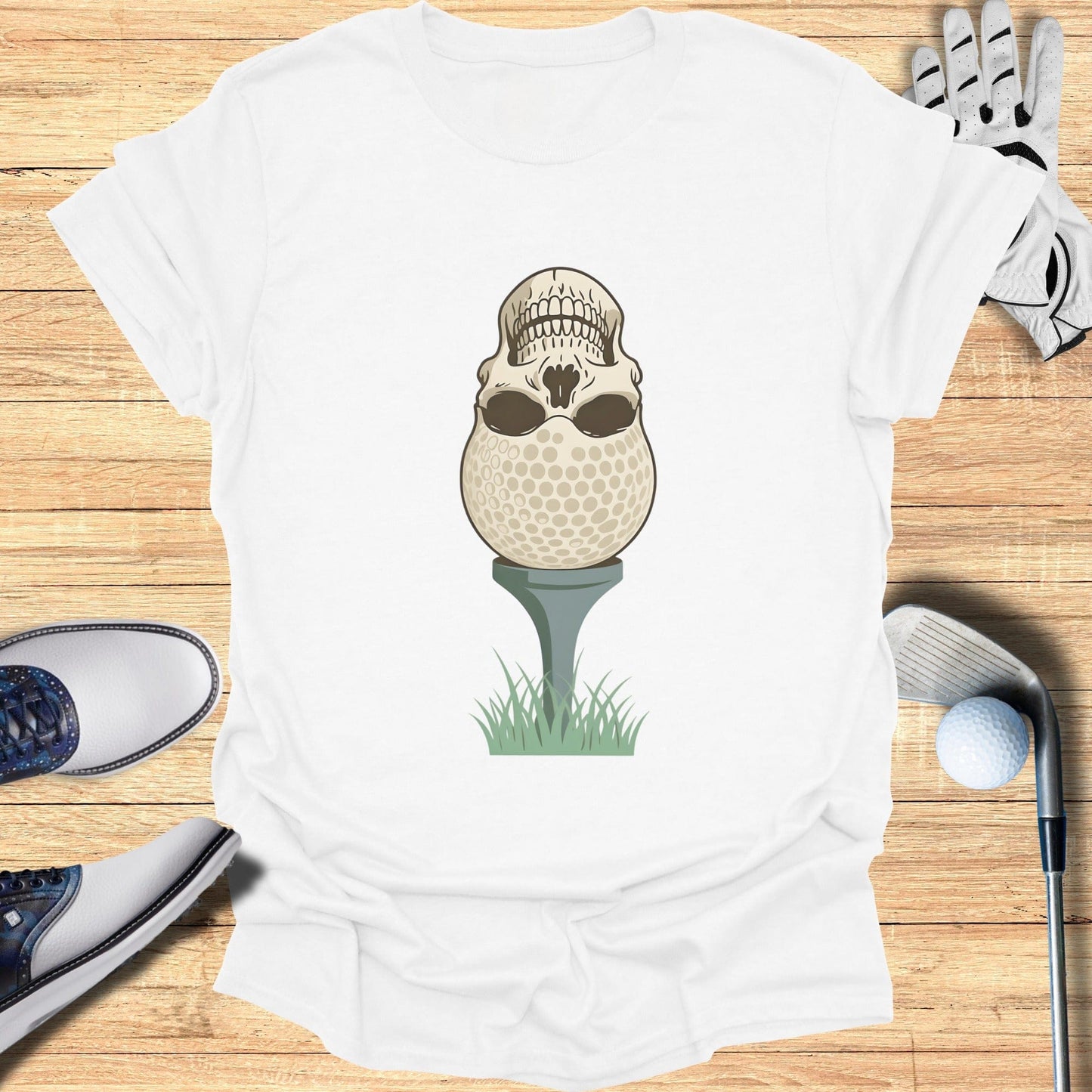Skull Golf Tee T-Shirt for Golf Enthusiasts