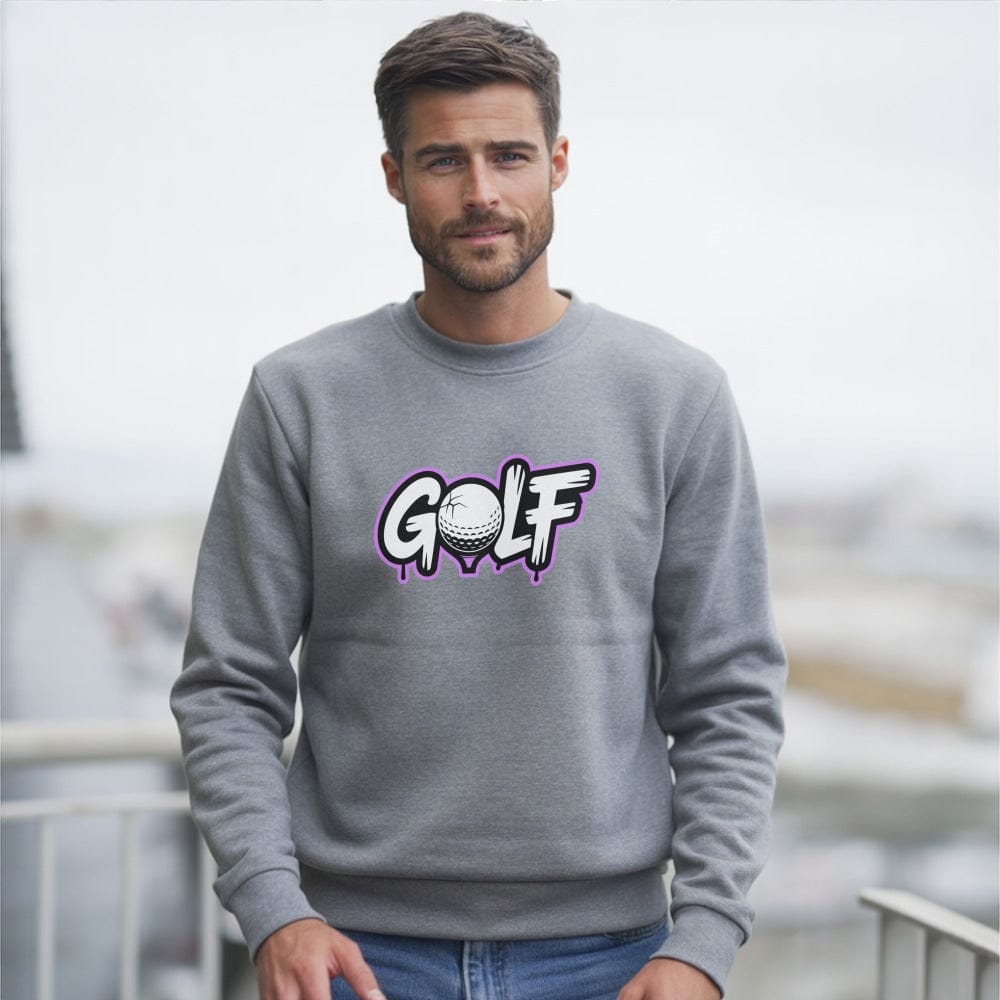 Golf Themed Graphic Print Sweatshirt