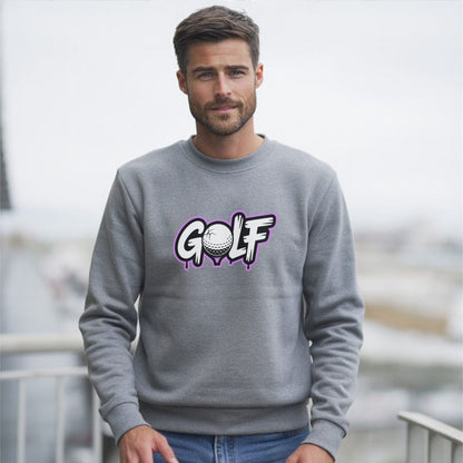 Golf Themed Graphic Print Sweatshirt