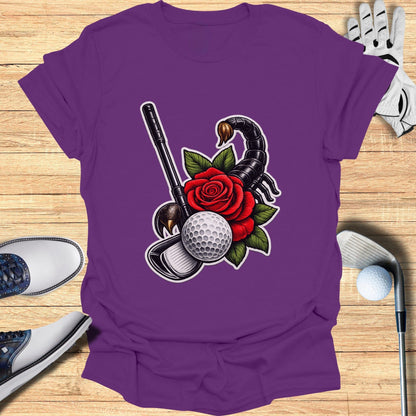 Scorpion Rose and Golf Equipment Graphic Tee