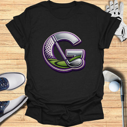 Golf Themed Letter G Graphic Tee Shirt